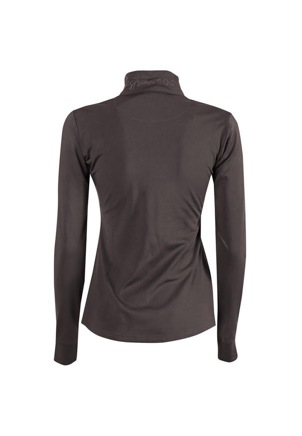 HARRYS HORSE - Damska koszulka do jazdy konnej Harry's Horse Sporty Izzy. Kolor: brązowy. Długość rękawa: długi rękaw. Styl: sportowy