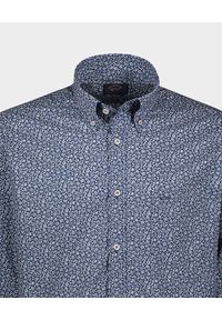 PAUL & SHARK - Granatowa koszula z printem. Okazja: na co dzień. Kolor: niebieski. Materiał: bawełna. Wzór: nadruk. Styl: casual #3
