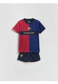 Reserved - Komplet FC Barcelona - granatowy. Kolor: niebieski. Materiał: dzianina. Wzór: gładki