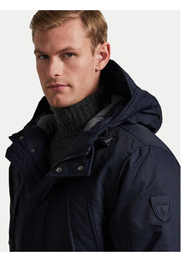 Polo Ralph Lauren Kurtka puchowa 710968114001 Granatowy Regular Fit. Typ kołnierza: polo. Kolor: niebieski. Materiał: bawełna, syntetyk