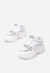 Born2be - Białe Sneakersy Wildcall. Wysokość cholewki: przed kostkę. Kolor: biały. Materiał: materiał, dresówka. Szerokość cholewki: normalna #2