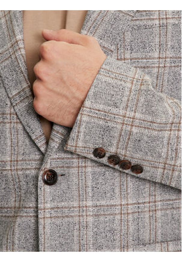 JOOP! Marynarka 17 JB-47Hoverest 30042862 Szary Slim Fit. Kolor: szary. Materiał: bawełna