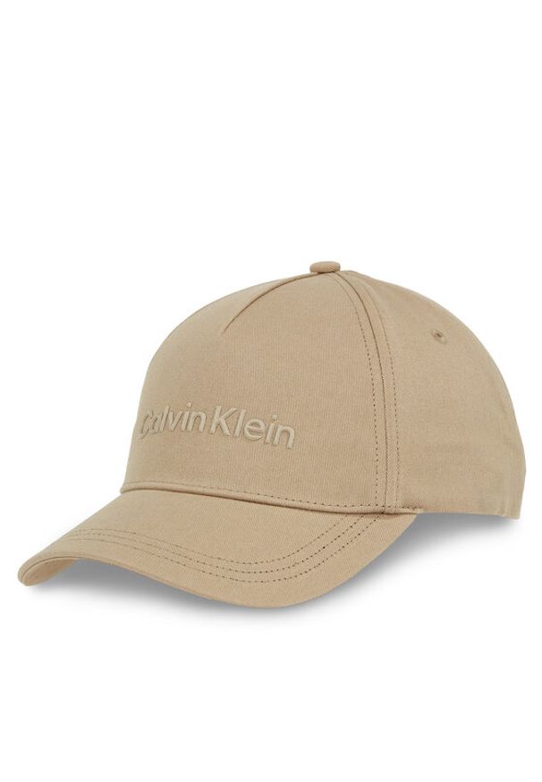 Calvin Klein Czapka z daszkiem Ck Must Bb Cap K50K511987 Beżowy. Kolor: beżowy. Materiał: bawełna, materiał