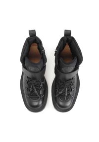 Kazar - Czarne trzewiki damskie. Okazja: na spacer. Zapięcie: pasek. Kolor: czarny. Materiał: tkanina, skóra. Szerokość cholewki: normalna. Sezon: jesień, zima #5