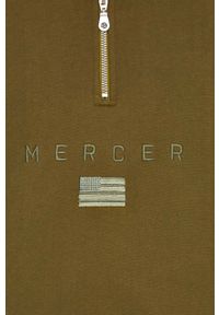 Mercer Amsterdam bluza bawełniana kolor zielony z aplikacją. Kolor: zielony. Materiał: bawełna. Długość: krótkie. Wzór: aplikacja #6