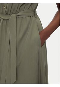Gaudi Sukienka koszulowa 511BD15003 Khaki Regular Fit. Kolor: brązowy. Materiał: lyocell. Typ sukienki: koszulowe