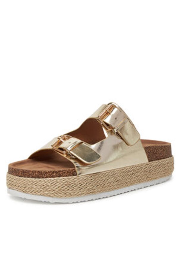 DeeZee Espadryle LB-P1690 Złoty. Kolor: złoty. Materiał: materiał, syntetyk