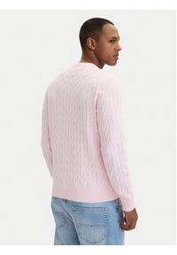 TOMMY HILFIGER - Tommy Hilfiger Sweter MW0MW33132 Różowy Regular Fit. Kolor: różowy. Materiał: bawełna #5