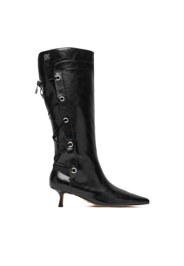 Steve Madden Kozaki Ballpark SM11005048 Czarny. Kolor: czarny. Materiał: skóra