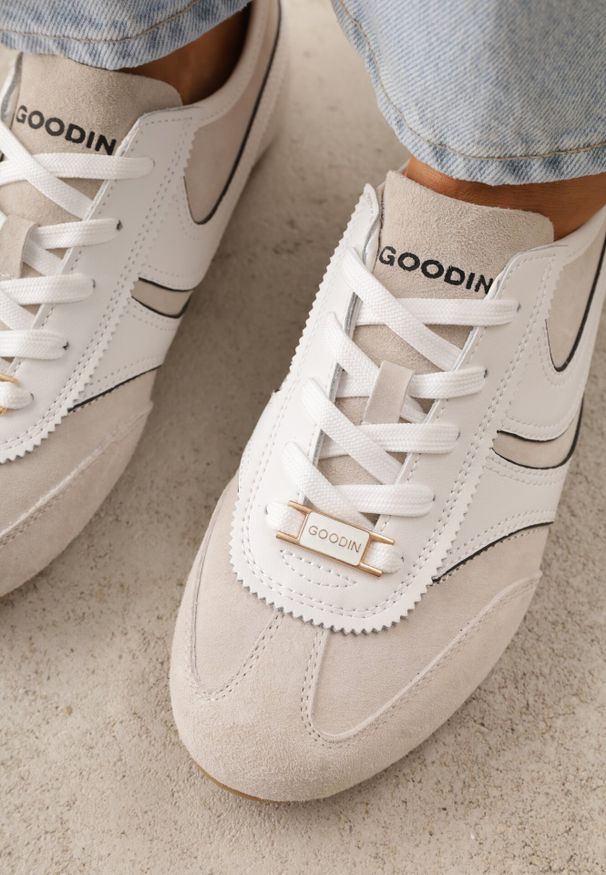 Born2be - Beżowe Zamszowe Sneakersy w Stylu Kultowych Tenisówek Sorisana. Okazja: do pracy, na co dzień. Kolor: beżowy. Materiał: zamsz