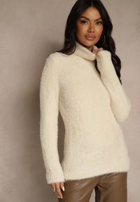 Renee - Jasnobeżowy Golf Wełniany Kedrindas. Typ kołnierza: golf. Kolor: beżowy. Materiał: wełna. Długość rękawa: długi rękaw. Długość: długie #3