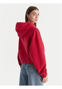 Tommy Jeans Bluza Bling Linear DW0DW21607 Czerwony Regular Fit. Kolor: czerwony. Materiał: bawełna