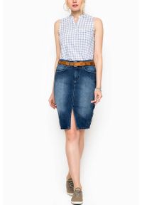 Wrangler - WRANGLER SPLIT SKIRT DAMSKA SPÓDNICA JEANSOWA MEADOW BLUE W26T8271D. Materiał: jeans #3