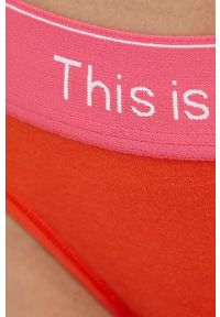Calvin Klein Underwear stringi kolor czerwony. Kolor: czerwony. Materiał: włókno, materiał #4