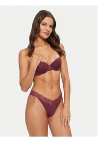 Calvin Klein Underwear Stringi 000QF7838E Bordowy. Kolor: czerwony. Materiał: syntetyk #3