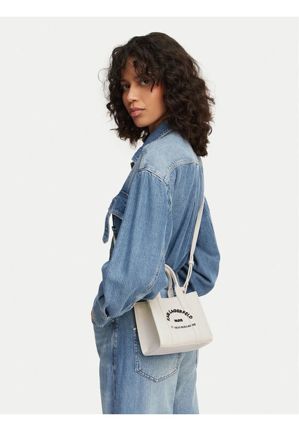 Karl Lagerfeld - KARL LAGERFELD Torebka B1W30042 Biały. Kolor: biały. Materiał: skórzane