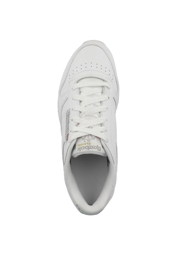 Buty do chodzenia damskie Reebok Classic Lthr. Zapięcie: sznurówki. Kolor: biały. Materiał: materiał, skóra, syntetyk. Szerokość cholewki: normalna. Model: Reebok Classic. Sport: turystyka piesza