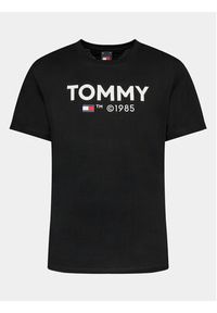 Tommy Jeans T-Shirt Essential DM0DM18264 Czarny Slim Fit. Kolor: czarny. Materiał: bawełna