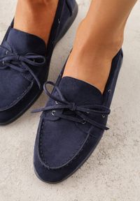 Born2be - Niebieskie Mokasyny Ozdobione Wiązaniem Fyrelerris. Okazja: na co dzień. Kolor: niebieski. Materiał: jeans. Wzór: aplikacja. Styl: klasyczny, casual #8