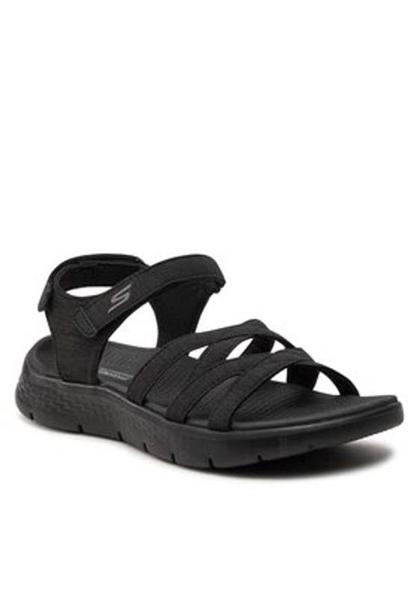 skechers - Skechers Sandały Go Walk Flex Sandal-Sunshine 141450/BBK Czarny. Kolor: czarny. Materiał: materiał