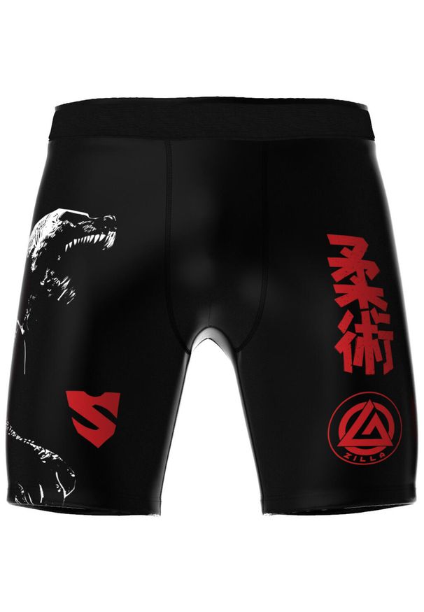 SMMASH - Spodenki do Vale Tudo męskie Smmash Pro Zilla. Kolor: biały, czerwony, wielokolorowy, czarny