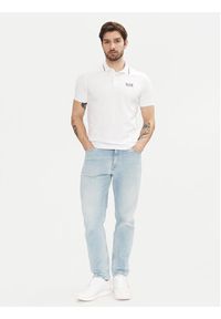 EA7 Emporio Armani Polo 8NPF16 PJVUZ 1100 Biały Slim Fit. Typ kołnierza: polo. Kolor: biały. Materiał: bawełna