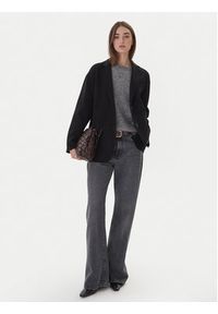ViCOLO Płaszcz wełniany TF0005 Czarny Regular Fit. Kolor: czarny. Materiał: syntetyk