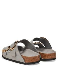 Birkenstock Klapki Arizona Big Buckle Hex 1029391 Szary. Kolor: szary. Materiał: skóra