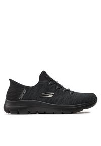 skechers - Skechers Sneakersy 149937/BBK Czarny. Kolor: czarny. Materiał: materiał