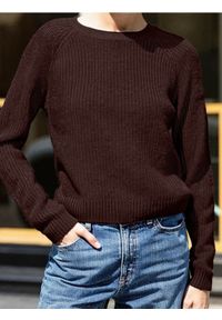 Sinsay - Basic sweter z długimi rękawami - czerwony. Kolor: czerwony. Długość rękawa: długi rękaw. Długość: długie