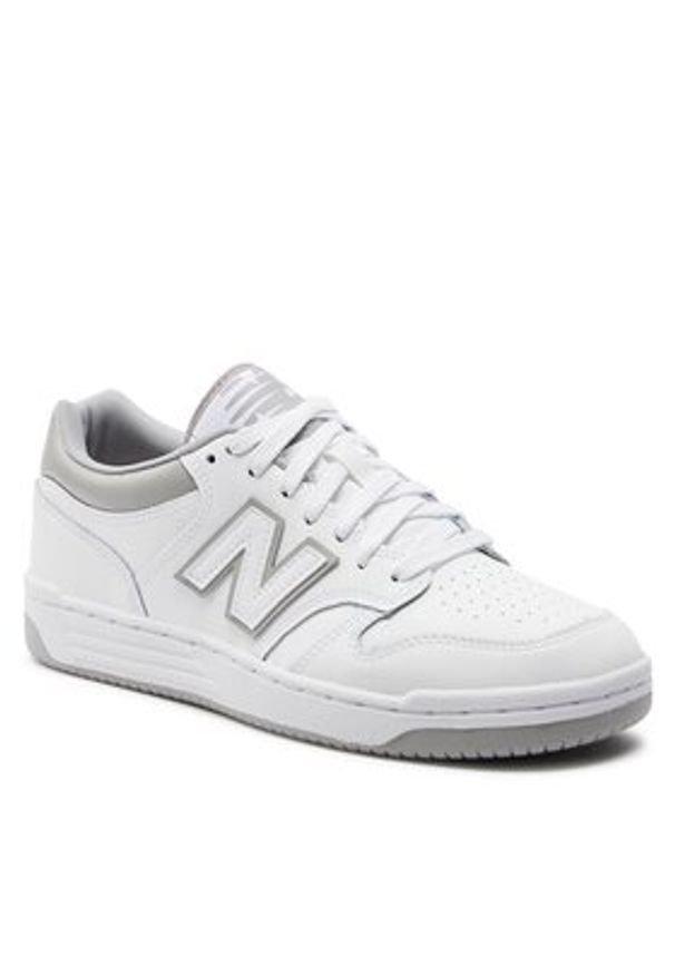 New Balance Sneakersy BB480LGM Biały. Kolor: biały. Materiał: skóra
