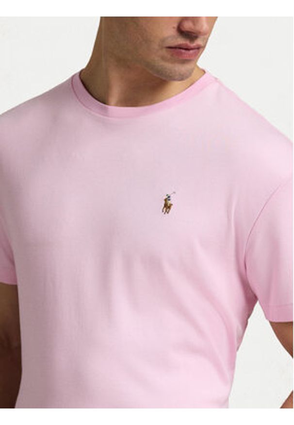 Polo Ralph Lauren T-Shirt 710740727010 Różowy Slim Fit. Typ kołnierza: polo. Kolor: różowy. Materiał: bawełna