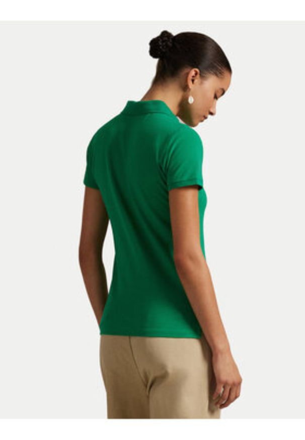 Polo Ralph Lauren Polo 211870245026 Zielony Slim Fit. Typ kołnierza: polo. Kolor: zielony. Materiał: bawełna