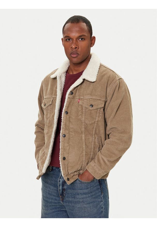 Levi's® Kurtka jeansowa Trucker A5784-0022 Beżowy Relaxed Fit. Kolor: beżowy. Materiał: bawełna
