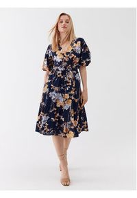 Lauren Ralph Lauren Sukienka codzienna 250903207001 Granatowy Regular Fit. Okazja: na co dzień. Kolor: niebieski. Materiał: bawełna. Typ sukienki: proste. Styl: casual #3