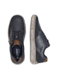 Rieker Sneakersy 04003-16 Granatowy. Kolor: niebieski. Materiał: skóra