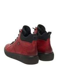 Remonte Trzewiki D1T76-35 Bordowy. Kolor: czerwony. Materiał: skóra #7