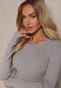 Renee - Szary Sweter z Wiskozą i Modalem w Klasycznym Stylu Nalissea. Okazja: na co dzień, na spacer. Kolor: szary. Materiał: wiskoza. Długość: długie. Sezon: jesień, wiosna. Styl: klasyczny #5
