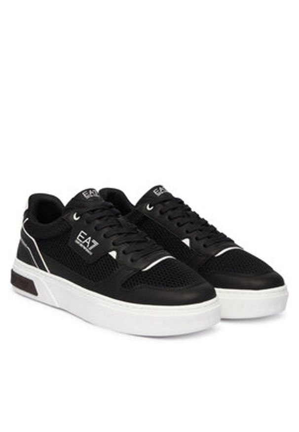 EA7 Emporio Armani Sneakersy 7X000650 AF23102 MC138 Czarny. Kolor: czarny. Materiał: skóra
