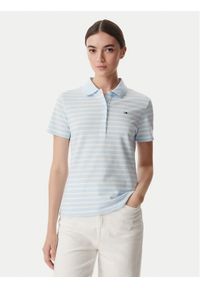 Tommy Jeans Polo Essential DW0DW22820 Niebieski jasny Regular Fit. Typ kołnierza: polo. Kolor: niebieski. Materiał: bawełna #1