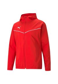 Puma - Męska Kurtka TeamRISE Na Każdą Pogodę. Kolor: czerwony