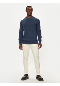 Calvin Klein Jeans Sweter Linear J30J326888 Granatowy Relaxed Fit. Kolor: niebieski. Materiał: bawełna