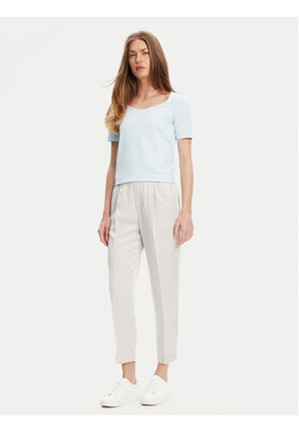 United Colors of Benetton - United Colors Of Benetton T-Shirt 3FJHD401P Błękitny Slim Fit. Kolor: niebieski. Materiał: bawełna