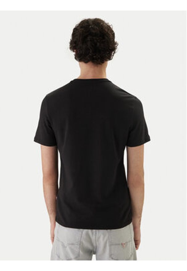 Guess T-Shirt F6GI02 J1314 Czarny Slim Fit. Kolor: czarny. Materiał: bawełna
