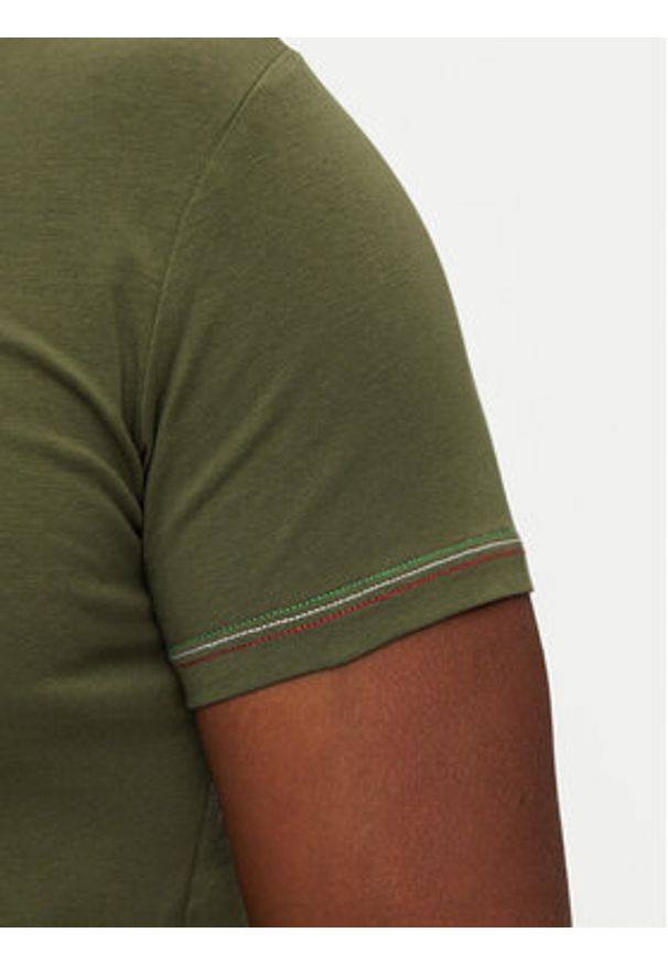 Aeronautica Militare T-Shirt AM1UTI004 Zielony Slim Fit. Kolor: zielony. Materiał: bawełna
