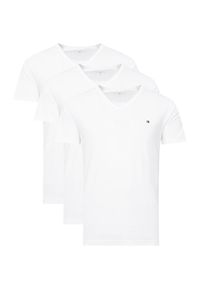 TOMMY HILFIGER - Tommy Hilfiger Komplet 3 t-shirtów UM0UM03637 Biały Regular Fit. Kolor: biały. Materiał: bawełna
