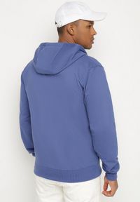 Born2be - Granatowa Bluza z Bawełną Kapturem i Sznurkami Asallin. Okazja: na co dzień. Typ kołnierza: kaptur. Kolor: niebieski. Materiał: bawełna. Styl: klasyczny, casual