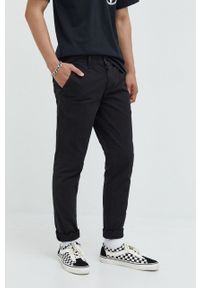 Only & Sons spodnie męskie kolor czarny dopasowane. Kolor: czarny. Materiał: tkanina