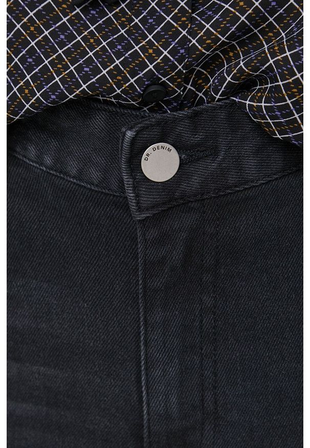 Dr. Denim Jeansy damskie high waist. Stan: podwyższony. Kolor: czarny