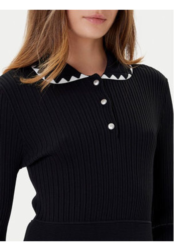 Pinko - PINKO Sukienka dzianinowa Nisida 105422 A2PT Czarny Regular Fit. Kolor: czarny. Materiał: syntetyk
